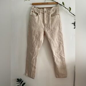 Levi's 501 original fit women’s jeans beige